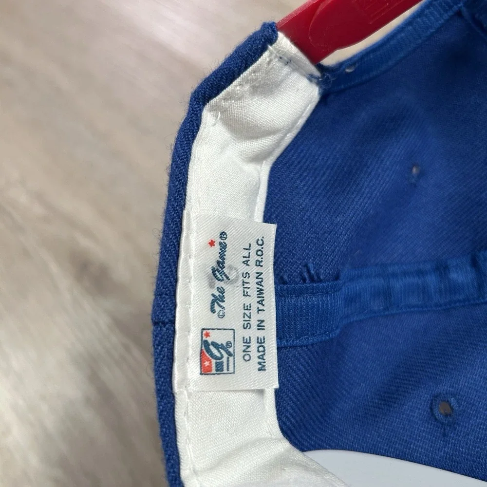 VTG New York Rangers Snapback Hat NHL Hockey Blue Red The Game Wool Cap - Picture 4 of 10